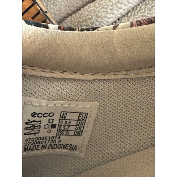 Ecco Kristjana Williams Floral  White Leather Womens Sneakers 40 EU / 9-9.5 US - Picture 3 of 14